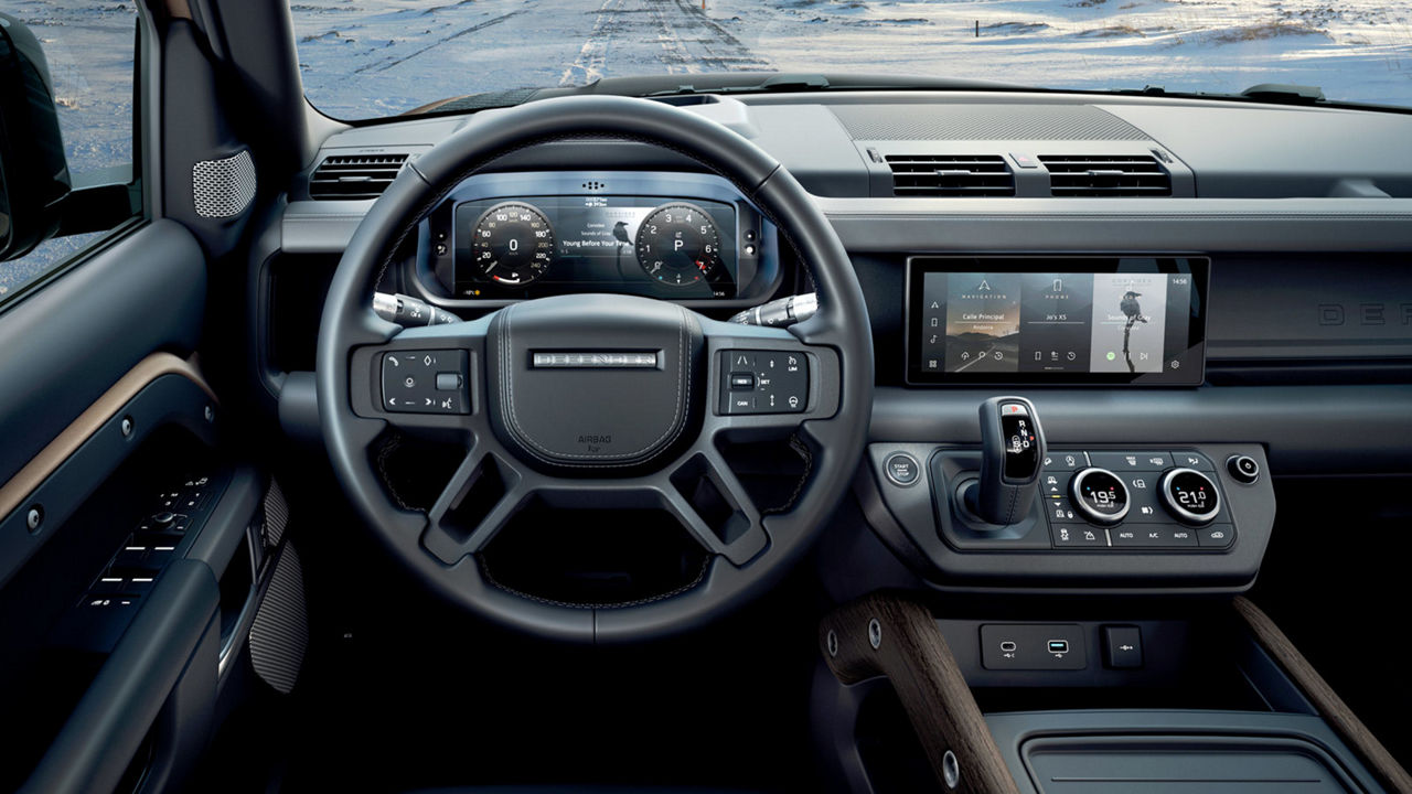 land rover vehicle interior drive position