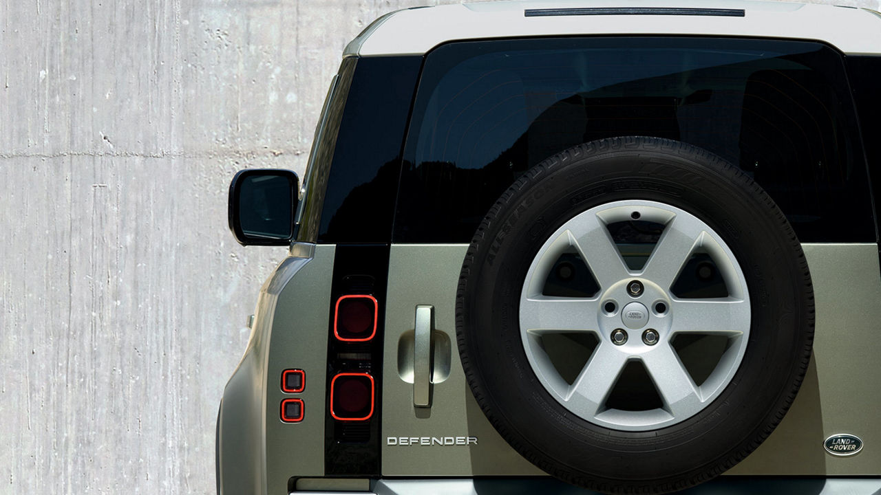 Land Rover Defender back side view