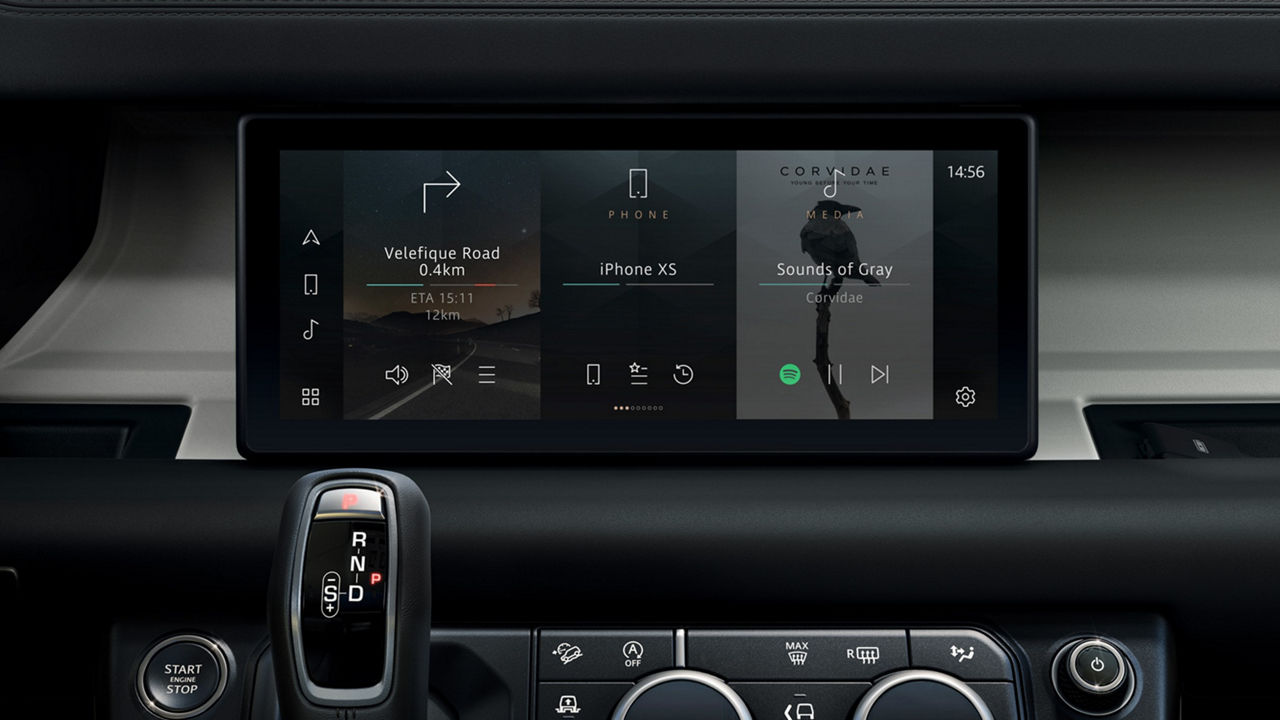 Land Rover screen music application
