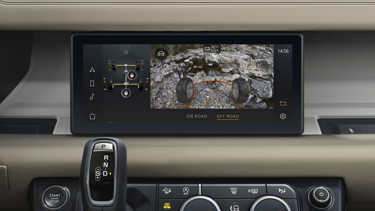 Land Rover off road application screen
