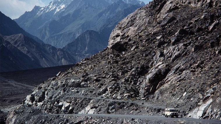 rocky route into mountains