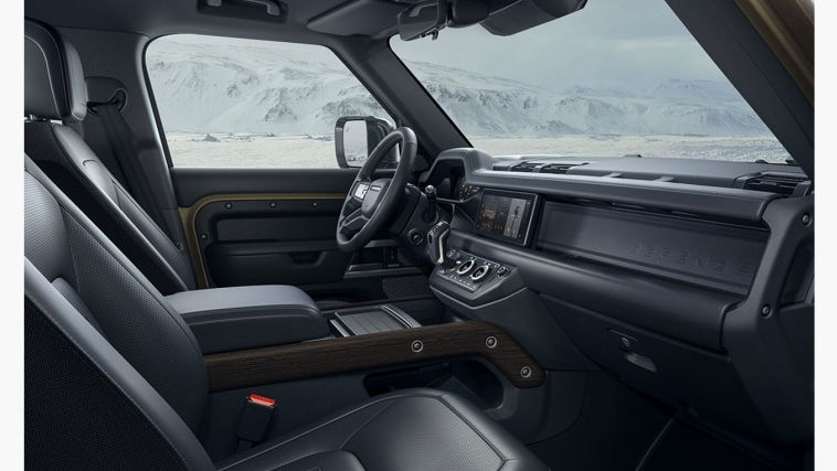 Interior side view of a Land Rover vehicle
