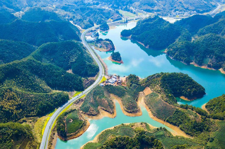 Aerial view of mountain landscape