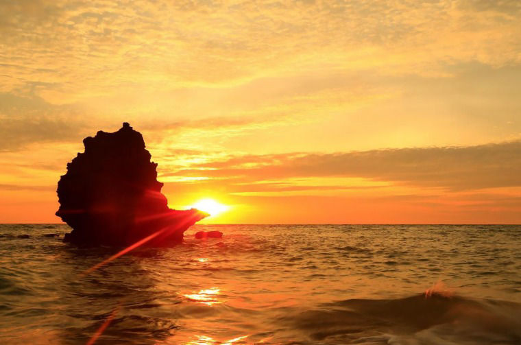 Seascape at sunset