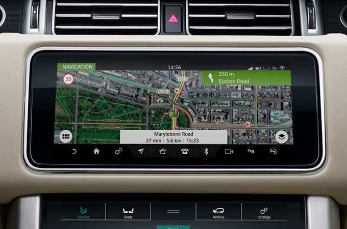 Range Rover infotainment system