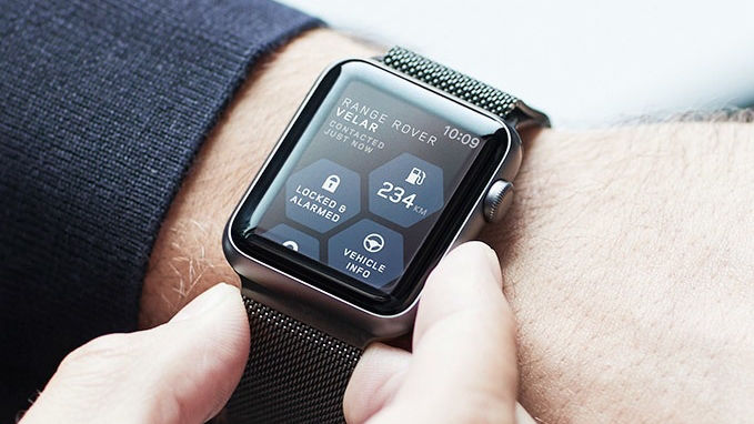 Land Rover smartwatch settings screen