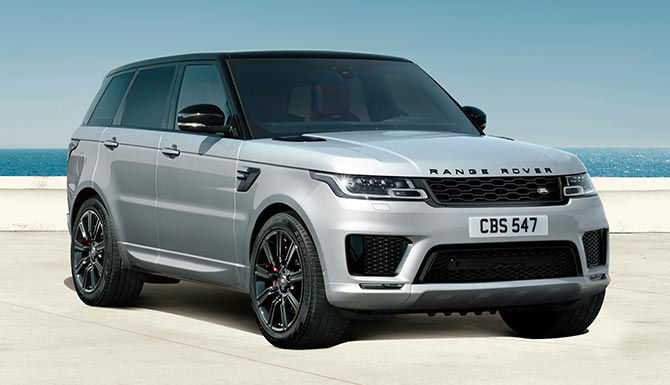 Range Rover parked side view