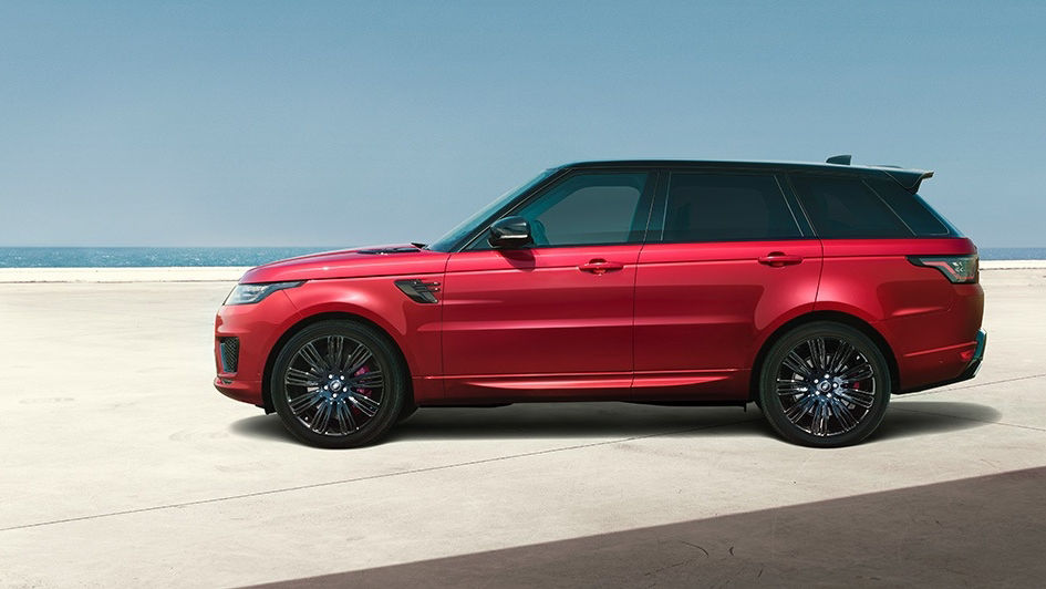 Range Rover in red side view