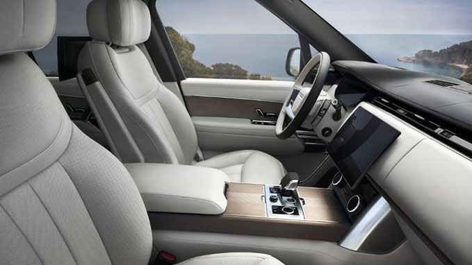 Range Rover interior front seats in white side view
