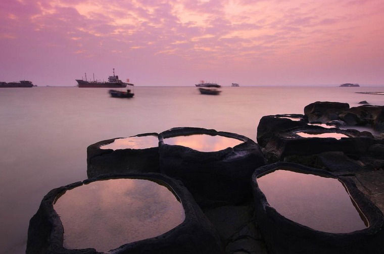 Seascape at sunset