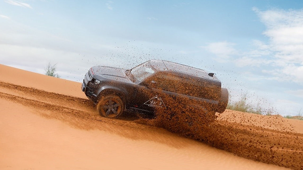 Defender in desert