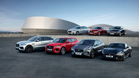Jaguar Range of 7 car parked