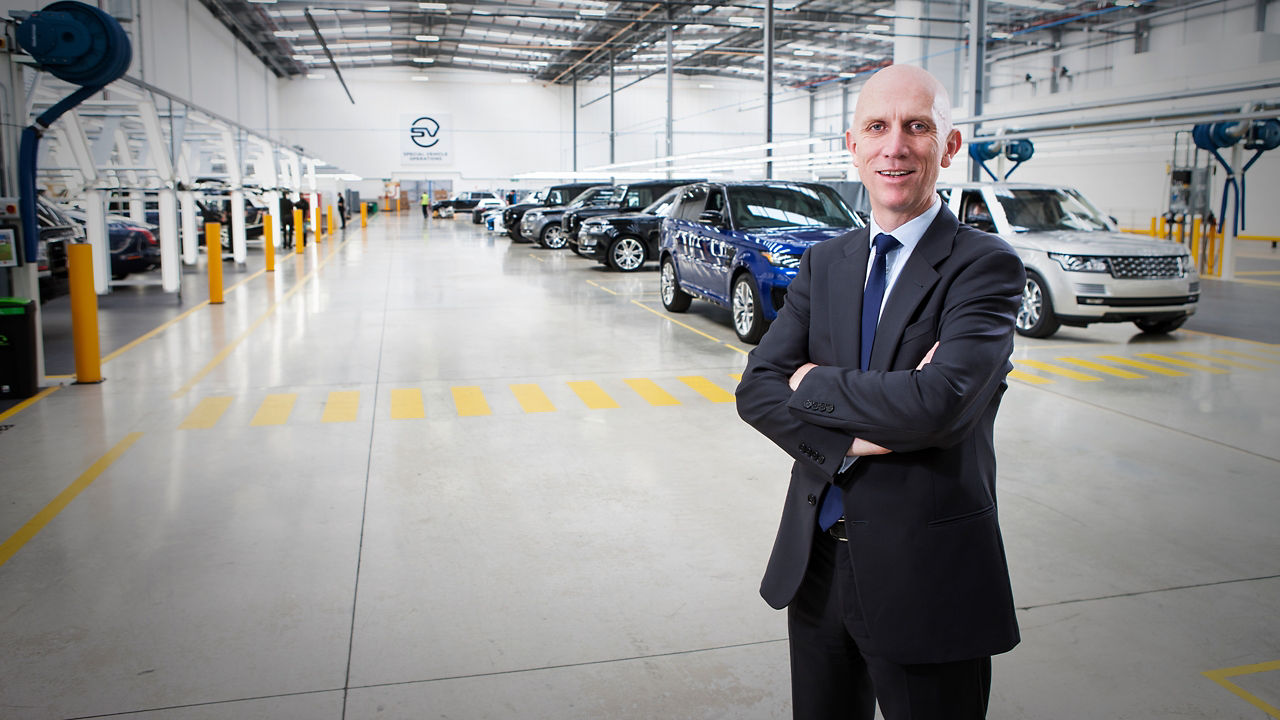 John Edwards at Range Rover car service zone