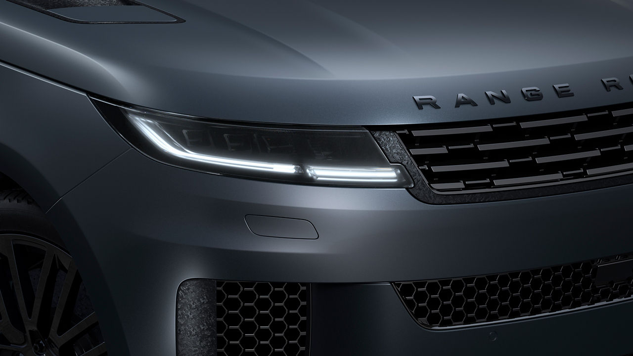 Range Rover Sport view of headlight