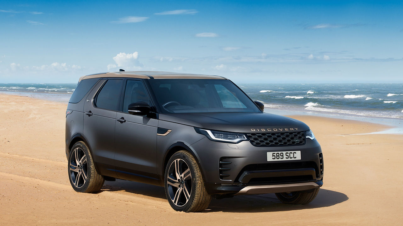 Discovery parked on seashore