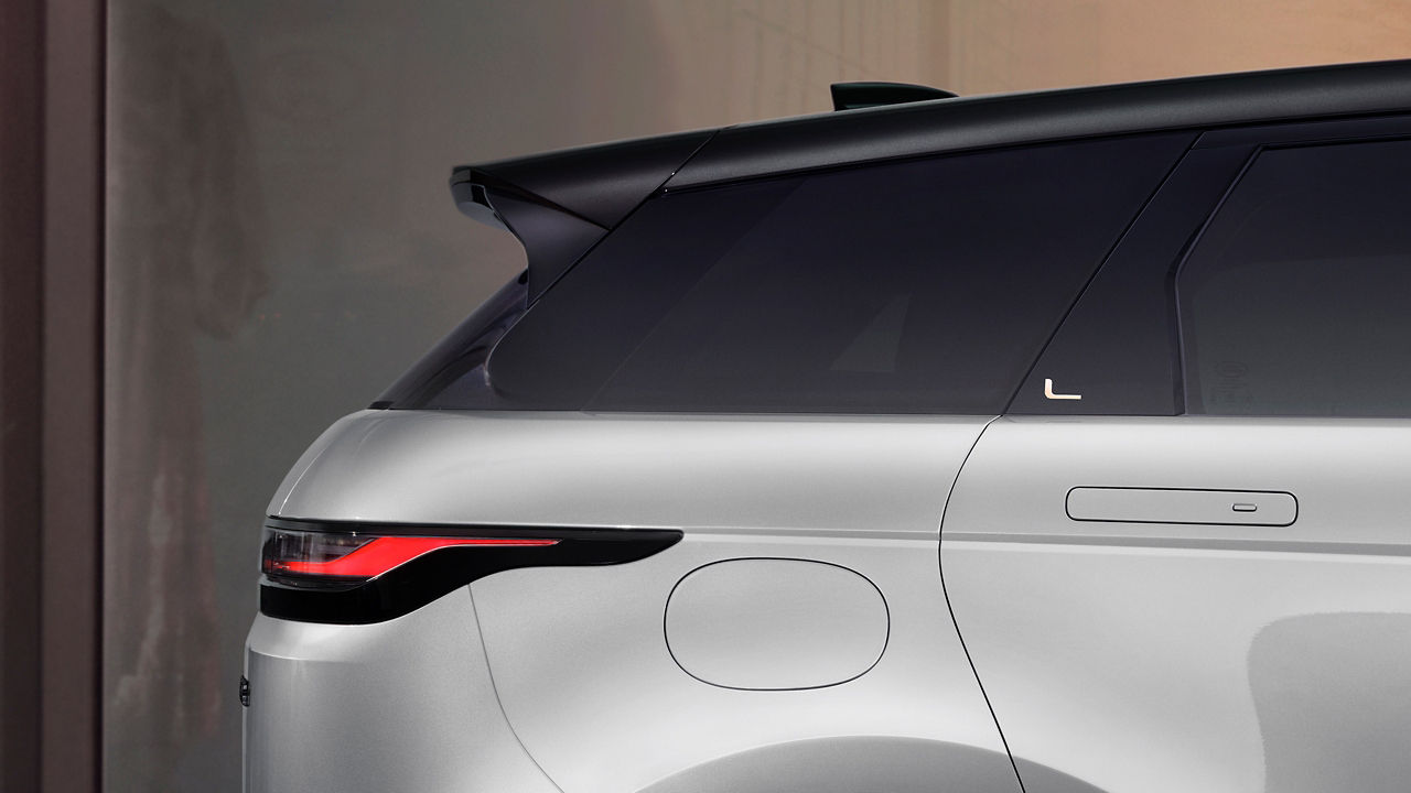 Range Rover Evoque zoomed back side view
