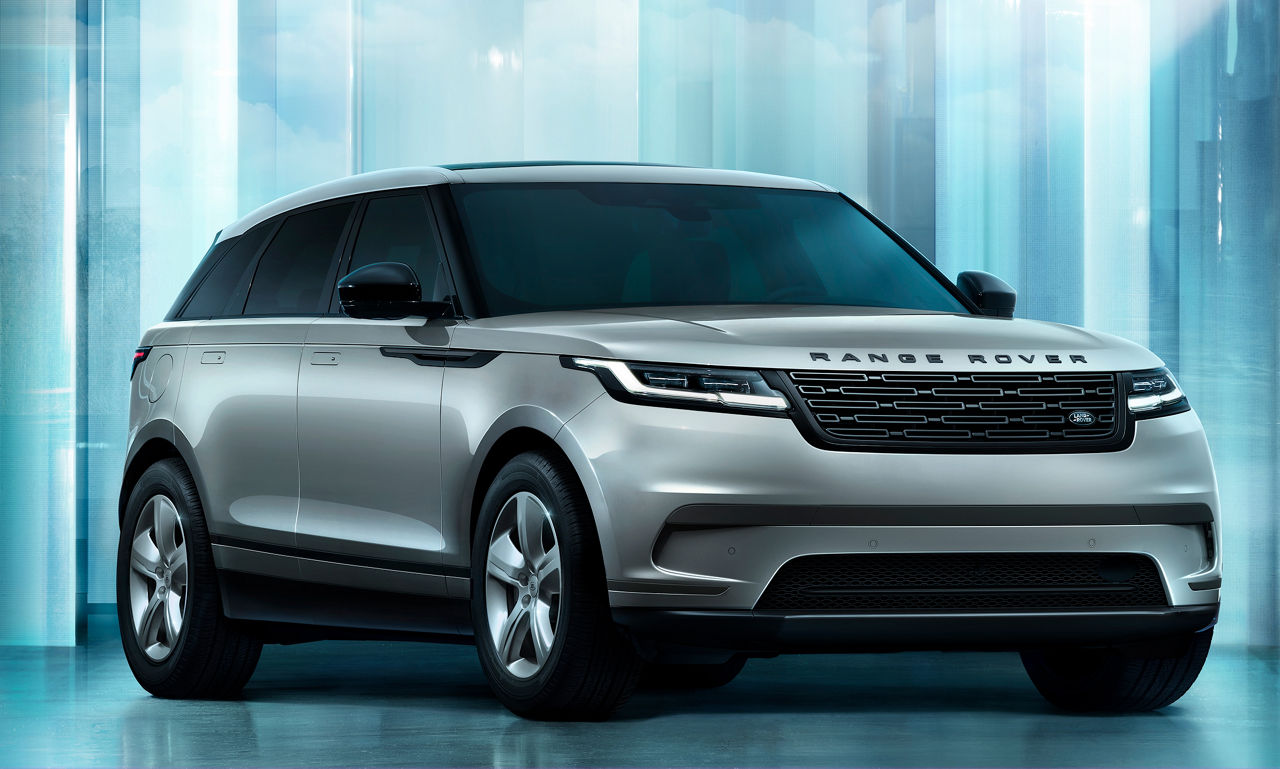 Range Rover Velar with glass background