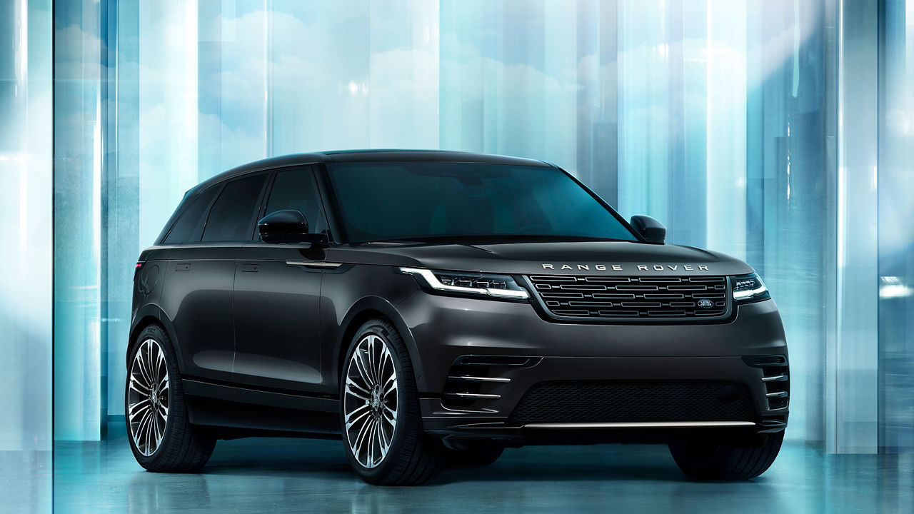 Range Rover Velar with glass background