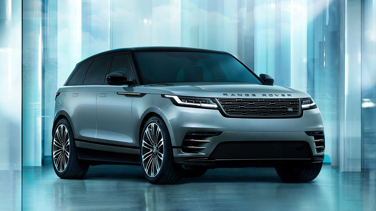 Range Rover Velar with glass background