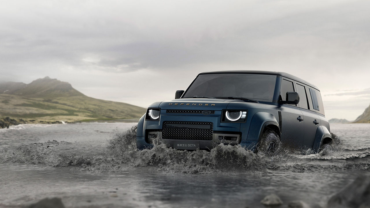 Defender sailing in water
