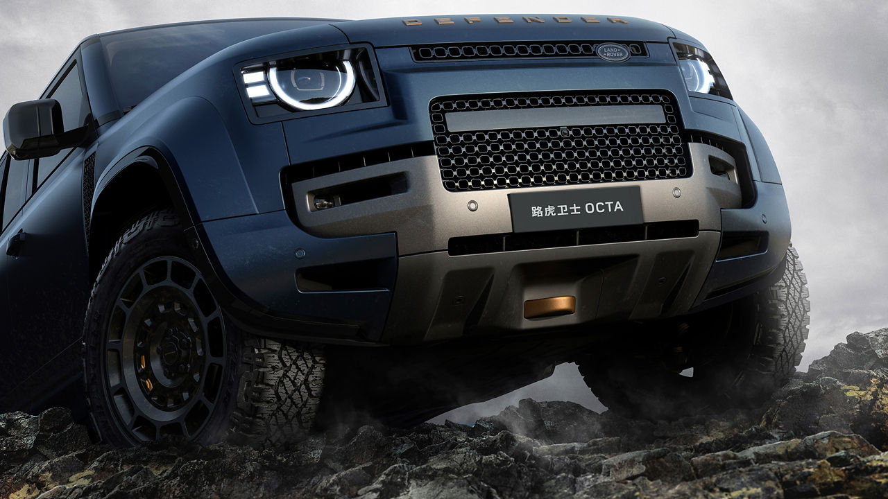Defender closeup front view