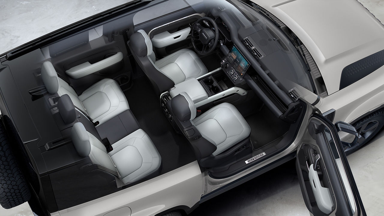 Aerial view of defender seatings