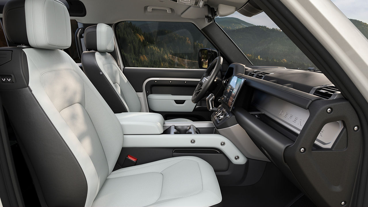 Side view of defender seat