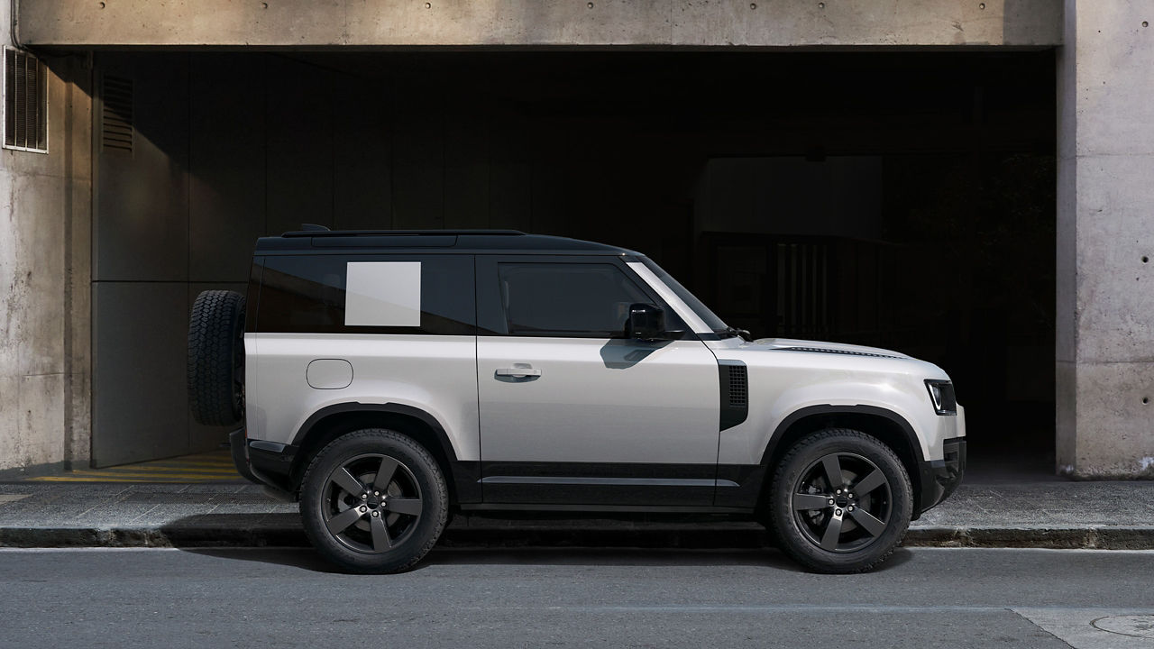 Defender parked on Road