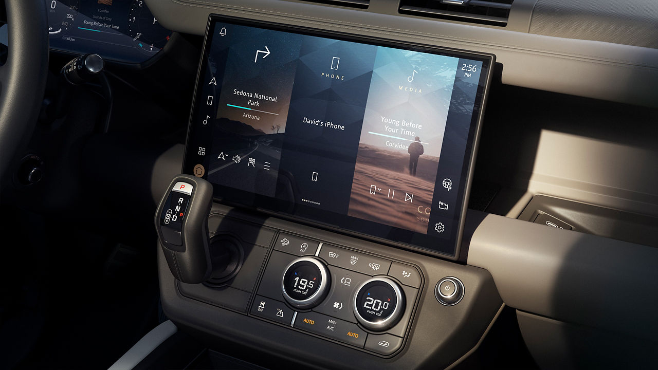 Defender Infotainment System with gear