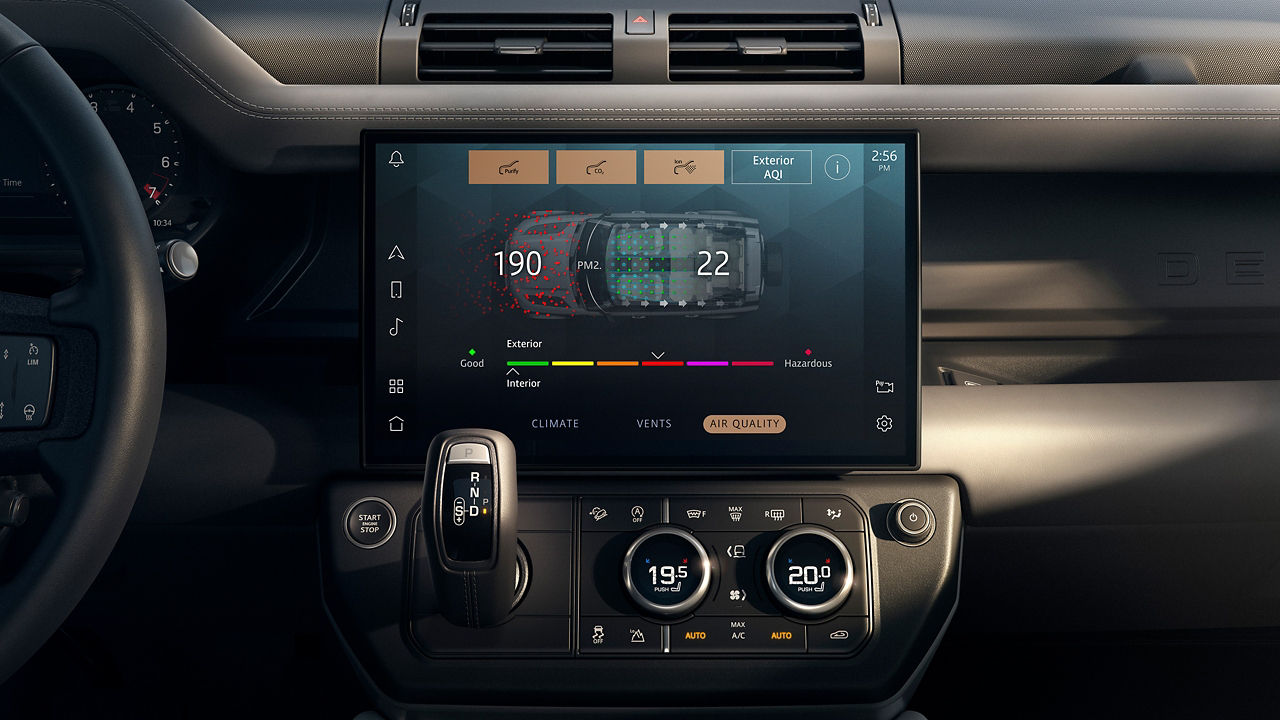 Defender Infotainment System with gear
