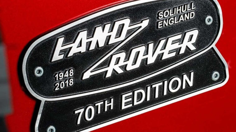 Land Rover V8 Badge Tribute to the Land Rover brand's 70th Anniversary