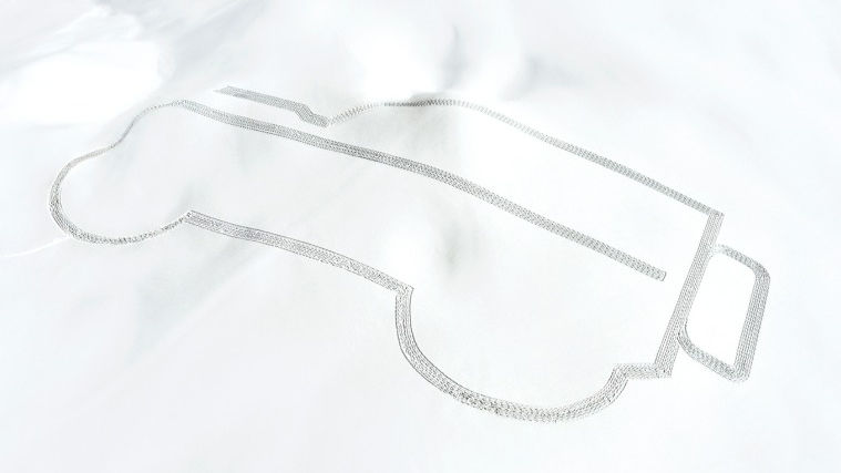 Aerial View of the Land Rover Defender Snow Outline