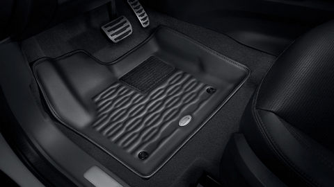 Close up of Land Rover floor cover