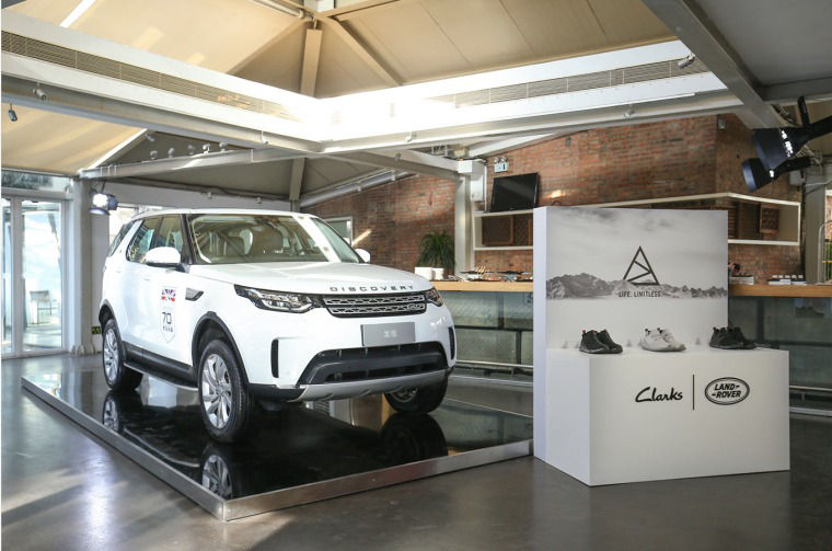 Land Rover Discovery and Clarks shoes showcase