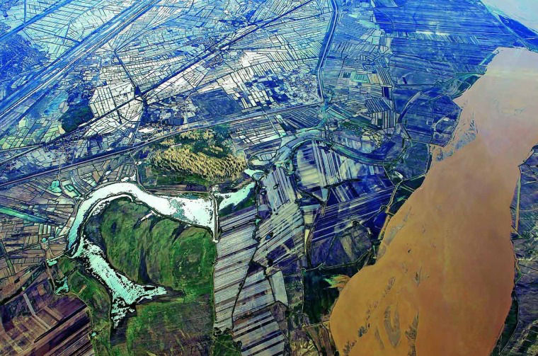 Aerial view of landscape