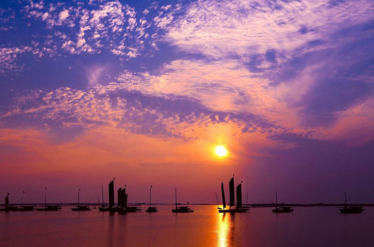 Seascape at sunset