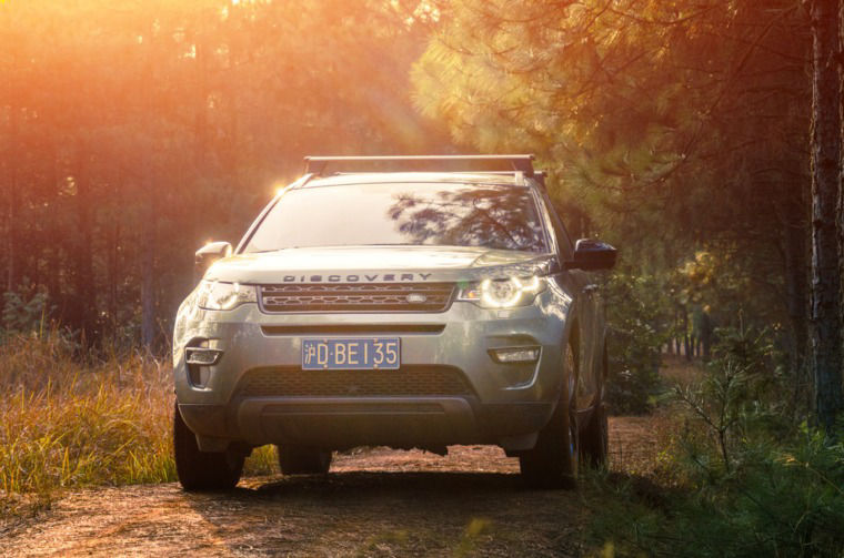 Land Rover Discovery at sunset