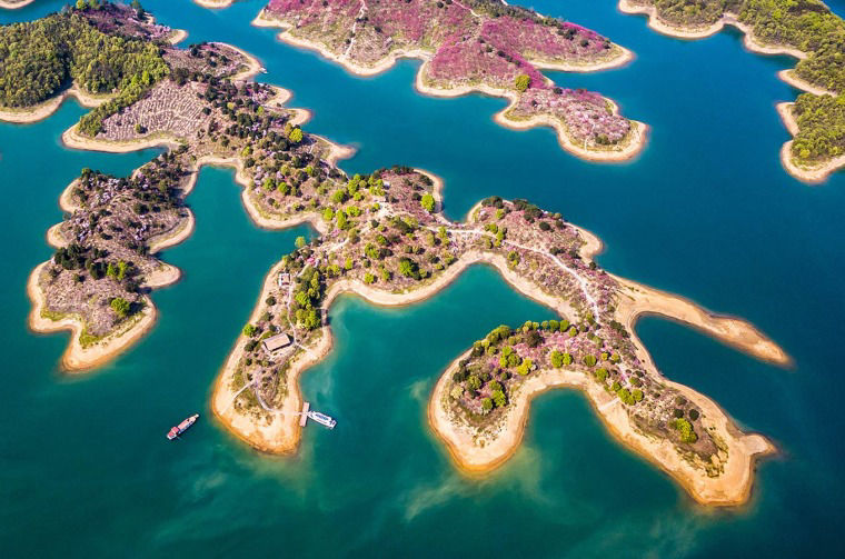 Aerial view of islands