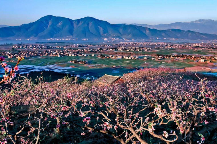Mountain town landscape