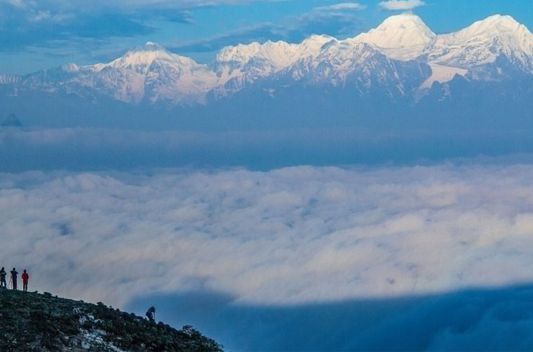 Mountains and clouds landscape