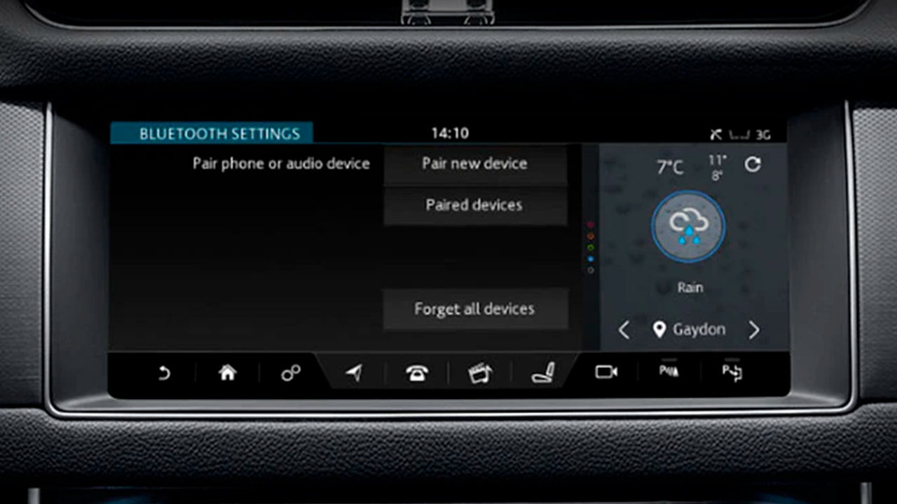Bluetooth setting screen