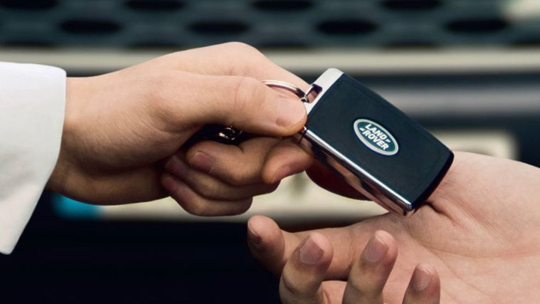Handing over car key