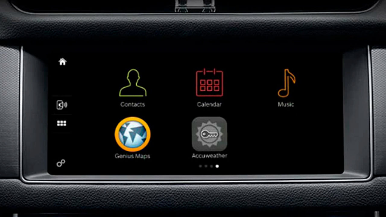 Icons on infotainment screen