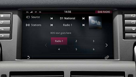 Land Rover Infotainment system DAB radio