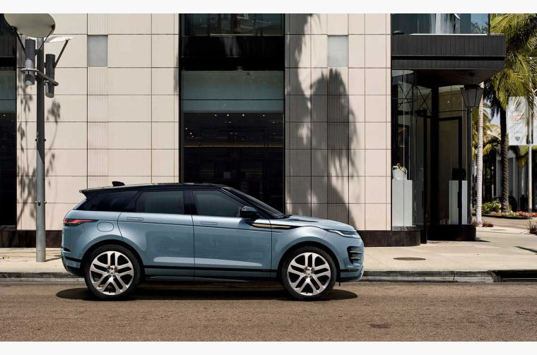 Range Rover Evoque parked in city