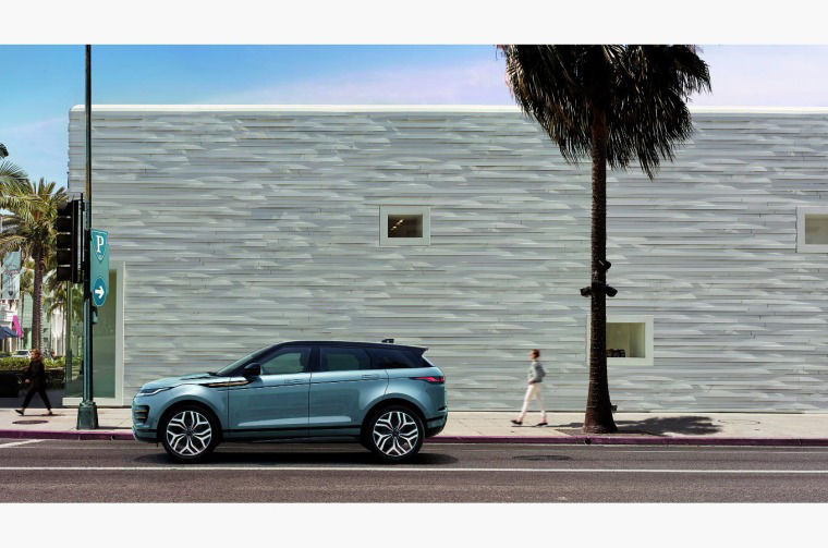Range Rover Evoque parked in urban environment