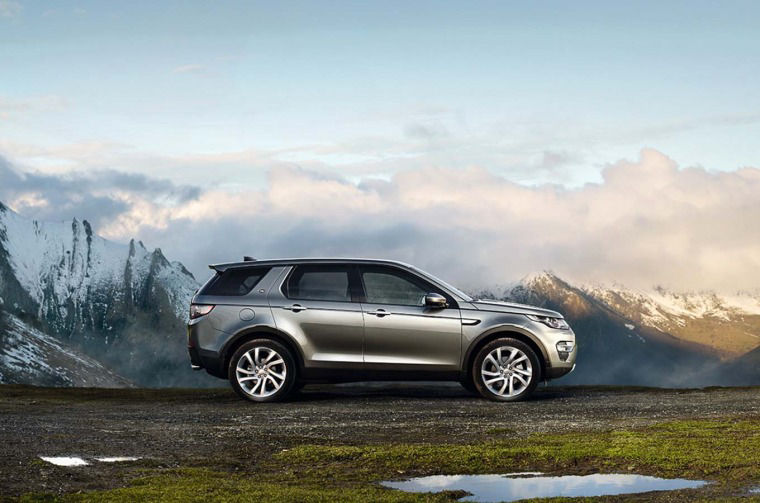 Range Rover Discovery driving on a road