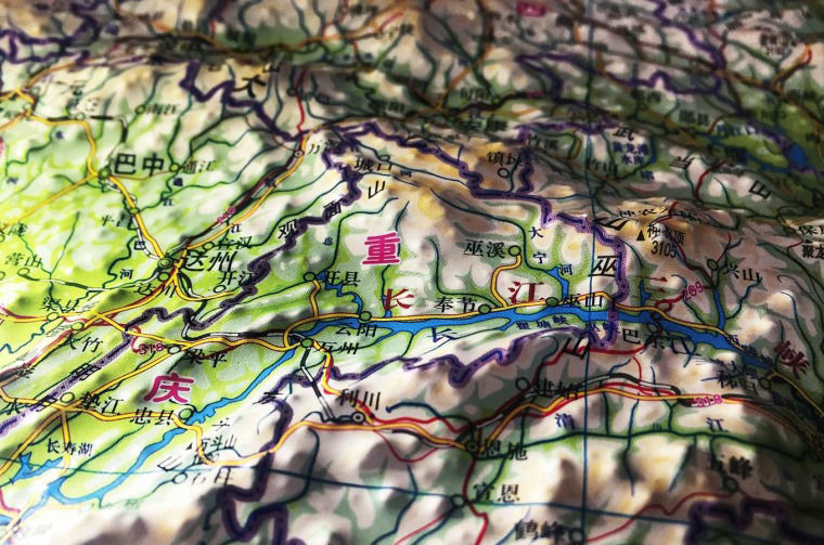 Close up of map