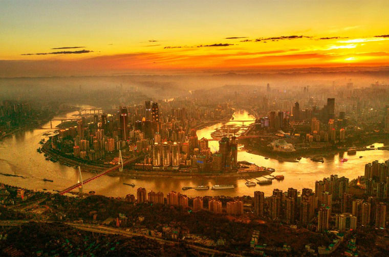 City Skyline at sunset