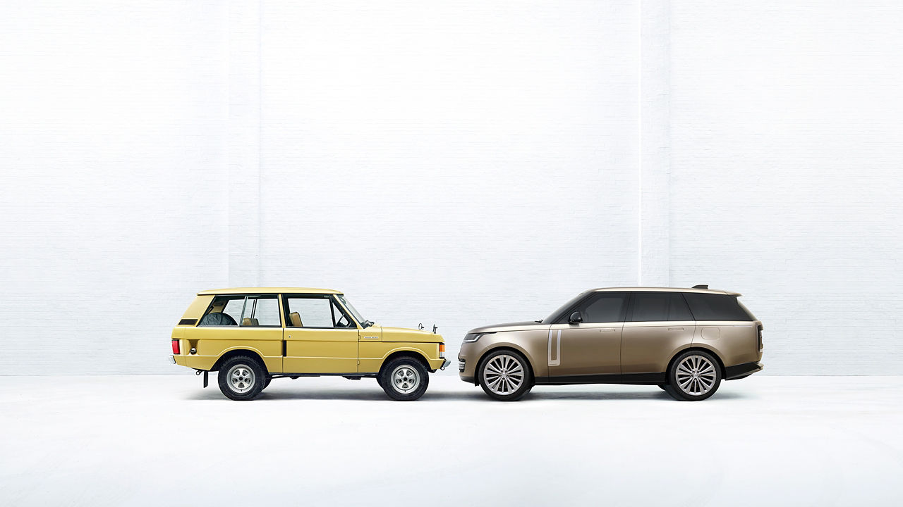 Old and new model of range rover